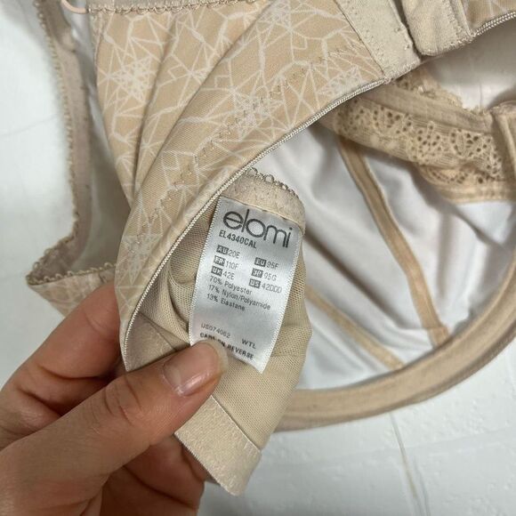 Elomi Kim Stretch Plunge Bra Caramel size 42DDD - Picture 6 of 8